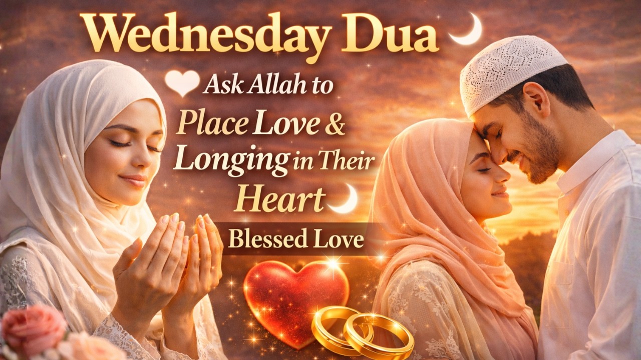 Wednesday Dua 🤍 Ask Allah to Place Love & Longing in Their Heart | Blessed Love