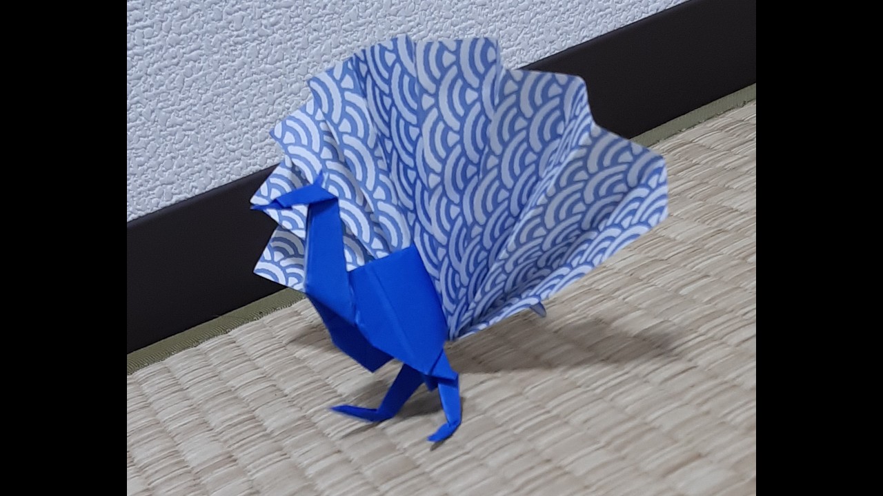 １３、【無言】孔雀の折り紙 ー 静かな制作時間｜作業用・休息用　Folding a Peacock – Silent Origami Session