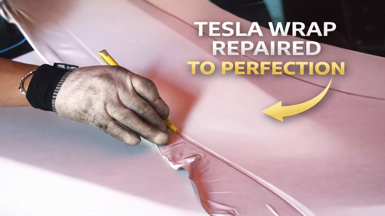 Client’s Tesla Wrap Got Damaged… Here’s How I Fixed It