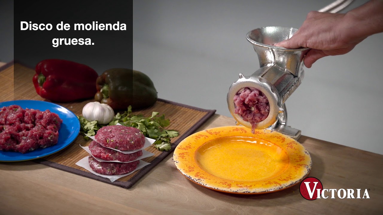 Molino para carne Victoria - Ensamble y modos de uso