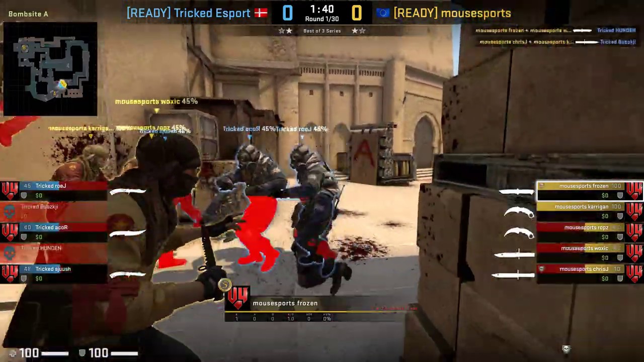 ESports - CS:GO, Tricked vs mousesports, V4 Future Sports Festival 2019 (18th of September 2019),...