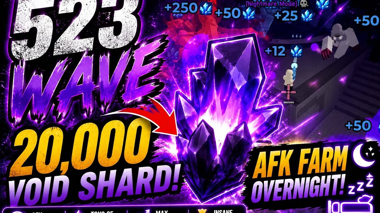 How to Farm Void Shards While AFK All Night? Watch This! #survive zombie arena #roblox 