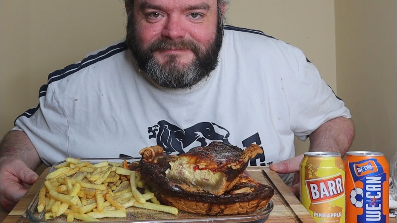 домашний киш с чипсами мукбанг в Великобритании