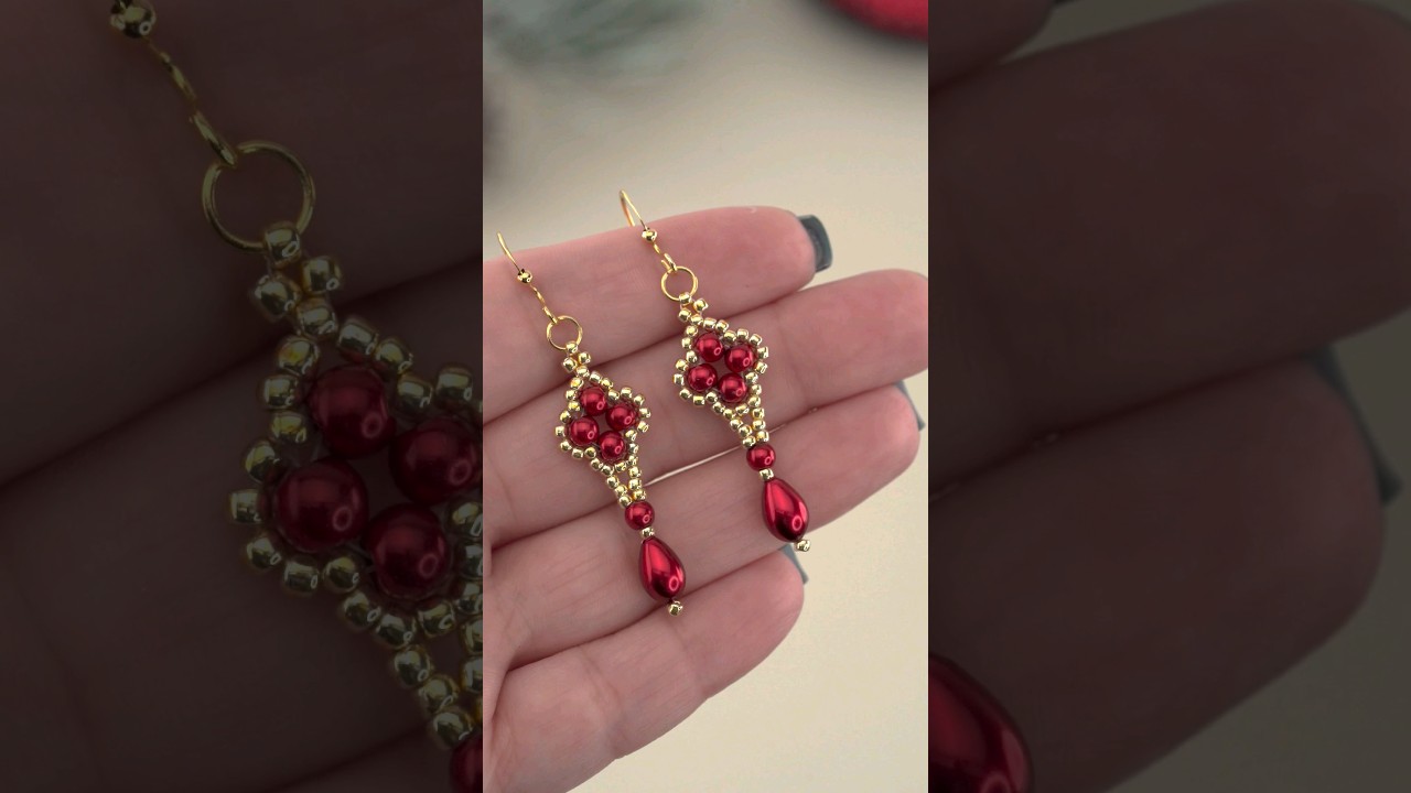 Easy DIY Pearl Earrings | 5 Min Crafts: How to Make Beaded Jewelry #handmade #beading #jewelrymaking