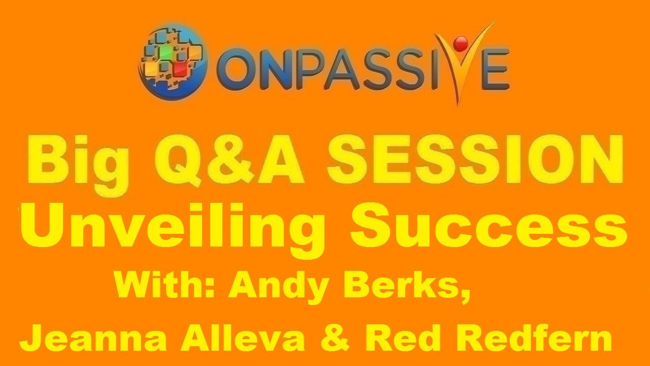 ONPASSIVE 🔷 BIG Q&A SESSION 🔷 Unveiling Success 🔷