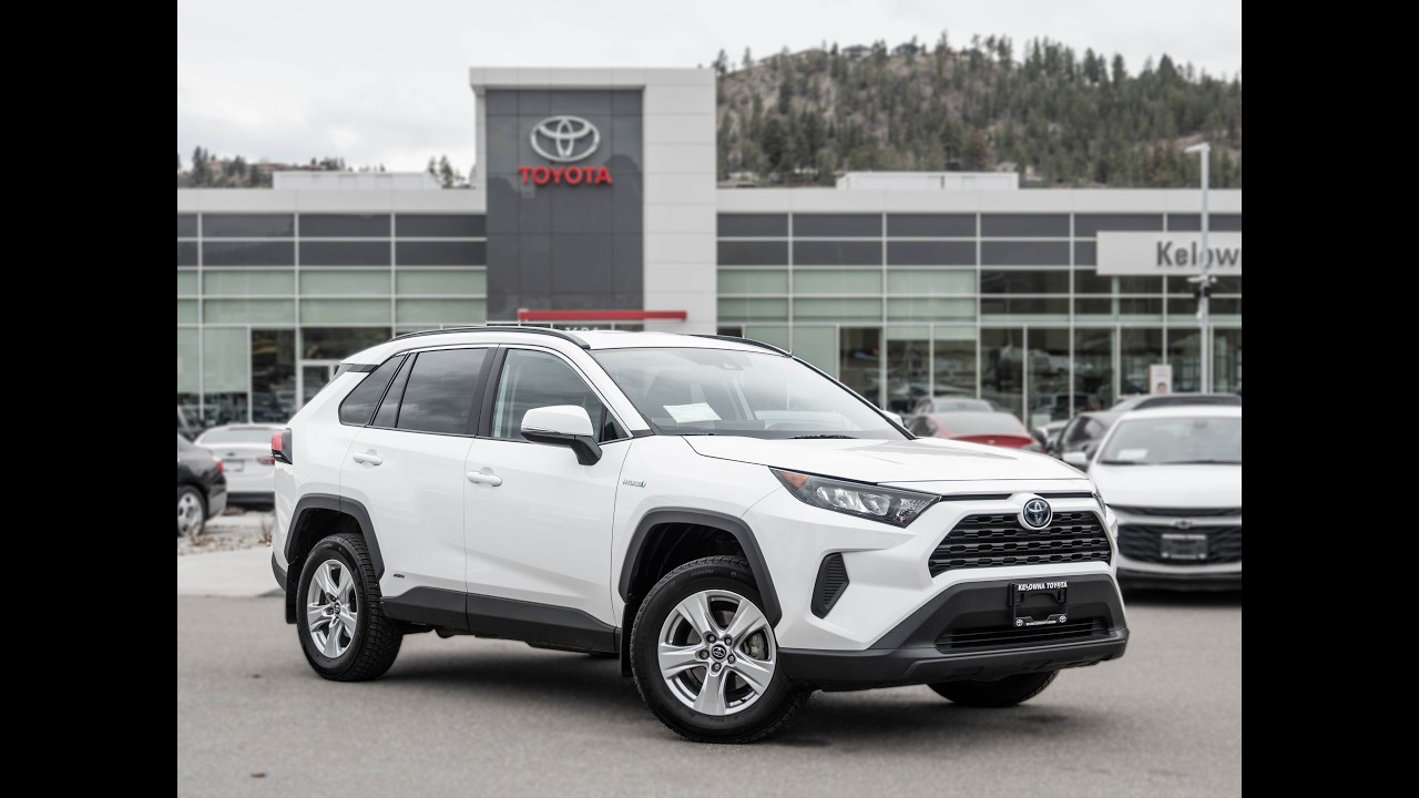 White Used 2019 Toyota RAV4 Hybrid LE Walkaround - Kelowna Toyota