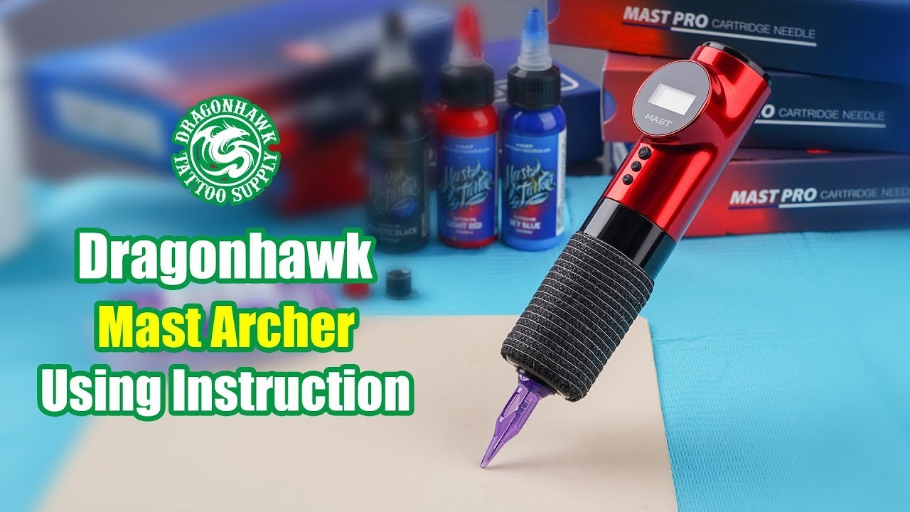 Dragohawk Mast Archer Wireless Battery Rotary Tattoo Machine Pen