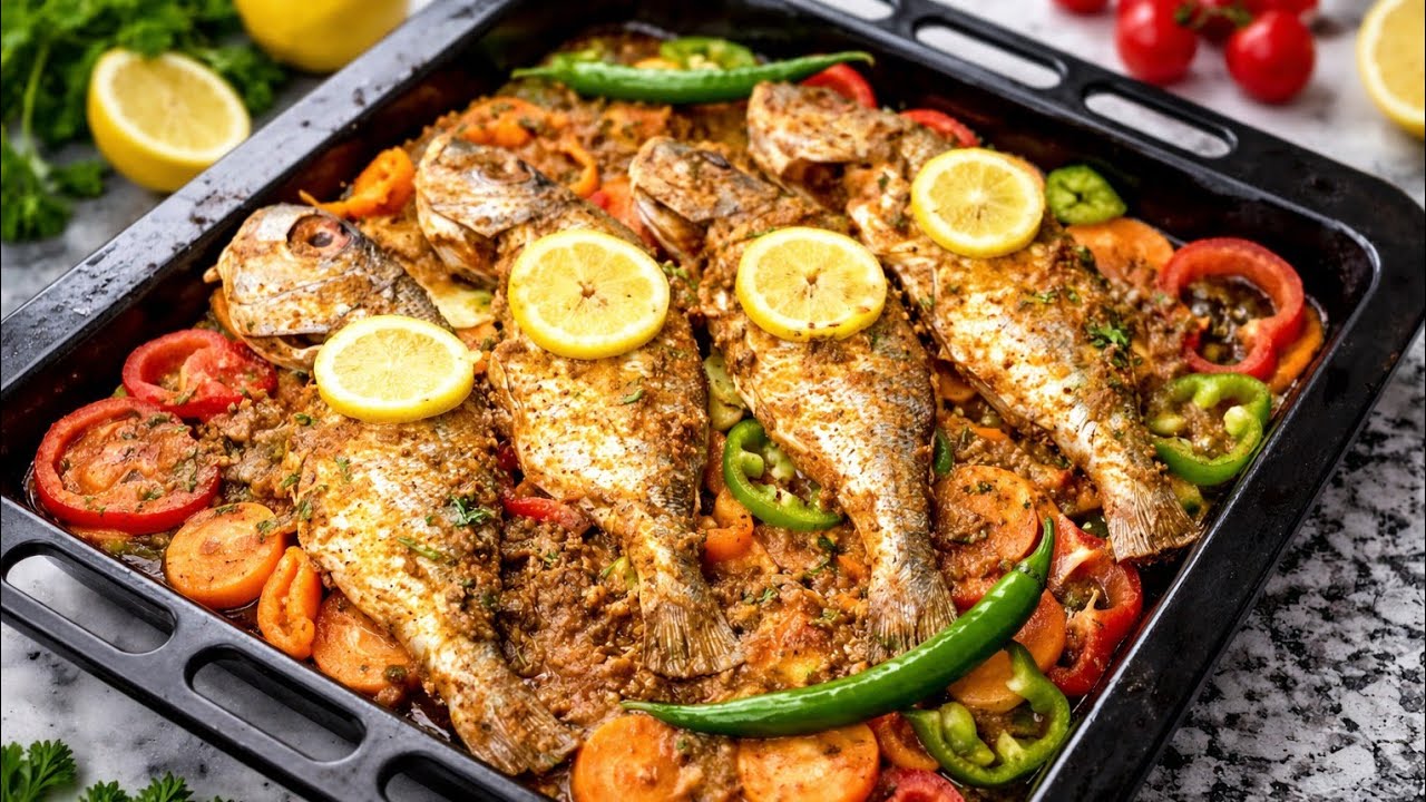 الحوت فالفران بطريقة ساهلة وبسيطة 😋✨