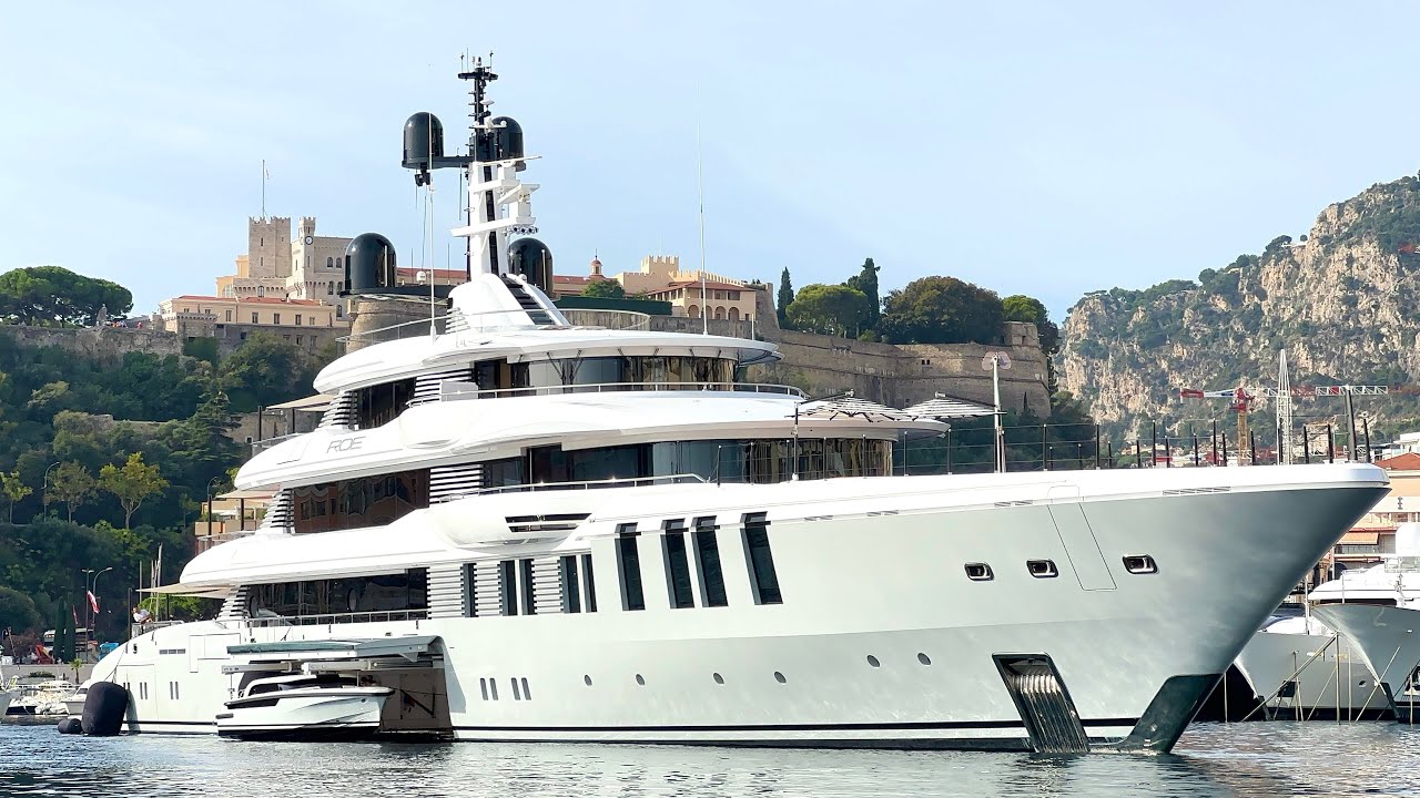 Stunning 74m Luxury Superyacht ROE Leaving Port of Monaco #billionaire #yacht #superyacht #luxury