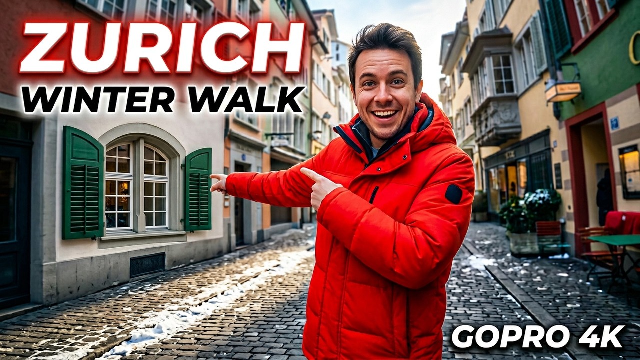 Winter Walk in Zurich, Switzerland 🇨🇭 City Life & Architecture 2026| Go Pro 4K