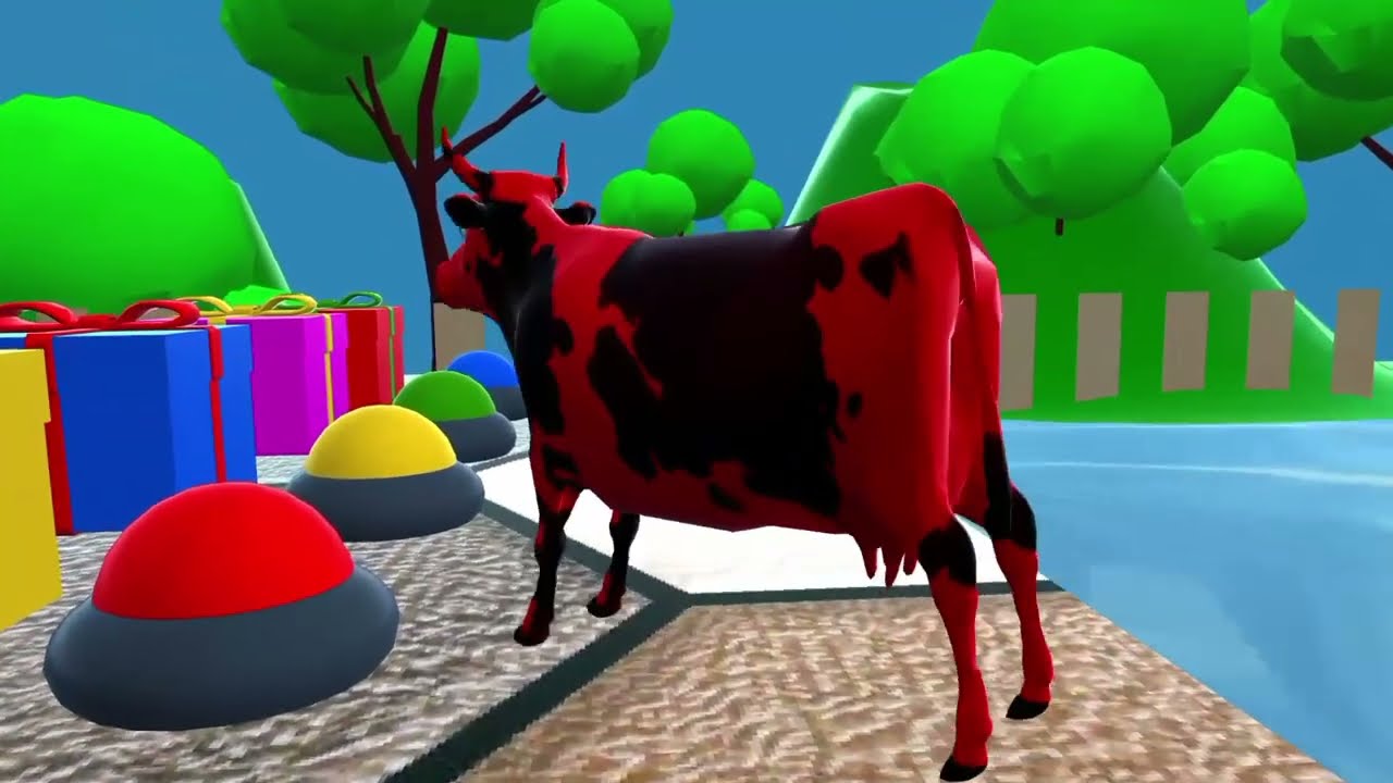 Cows Pick the Right Gift Box | Animals Battle Game | Funny Cow Video