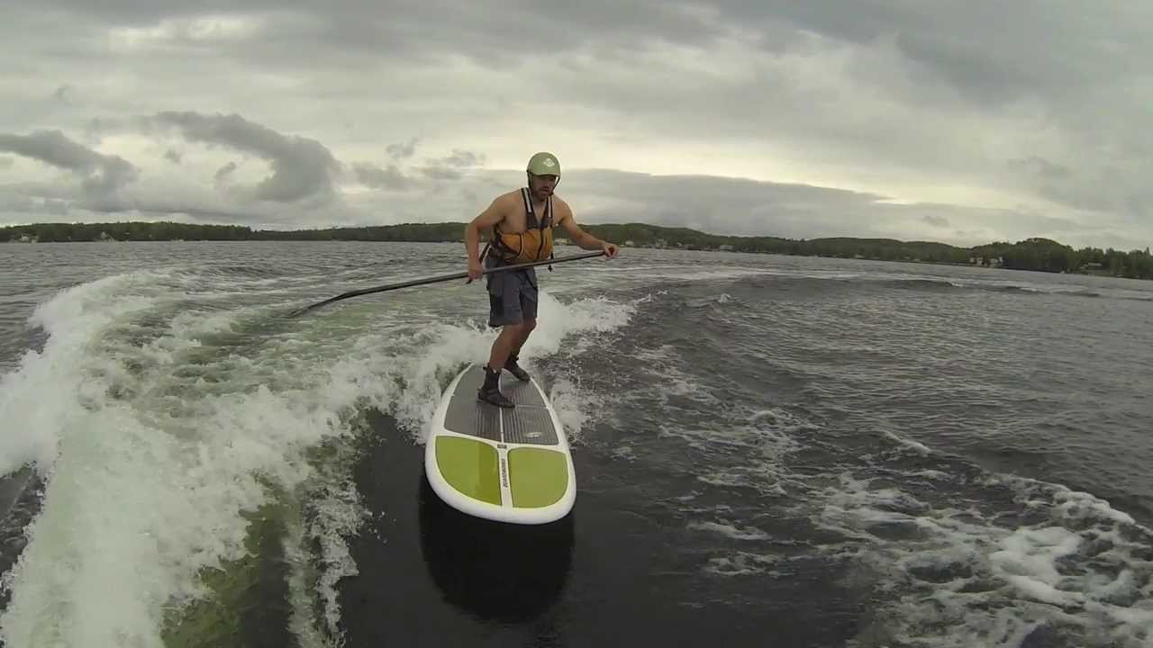 Wake Surfing in Alaska with Paddle Board