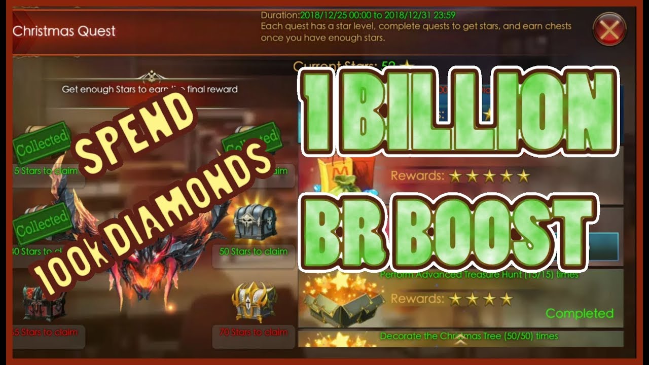 Spend 100K Diamonds ➡️ INCREASE 1 BILLION BR ⬅️ [LEGACY OF DISCORD]