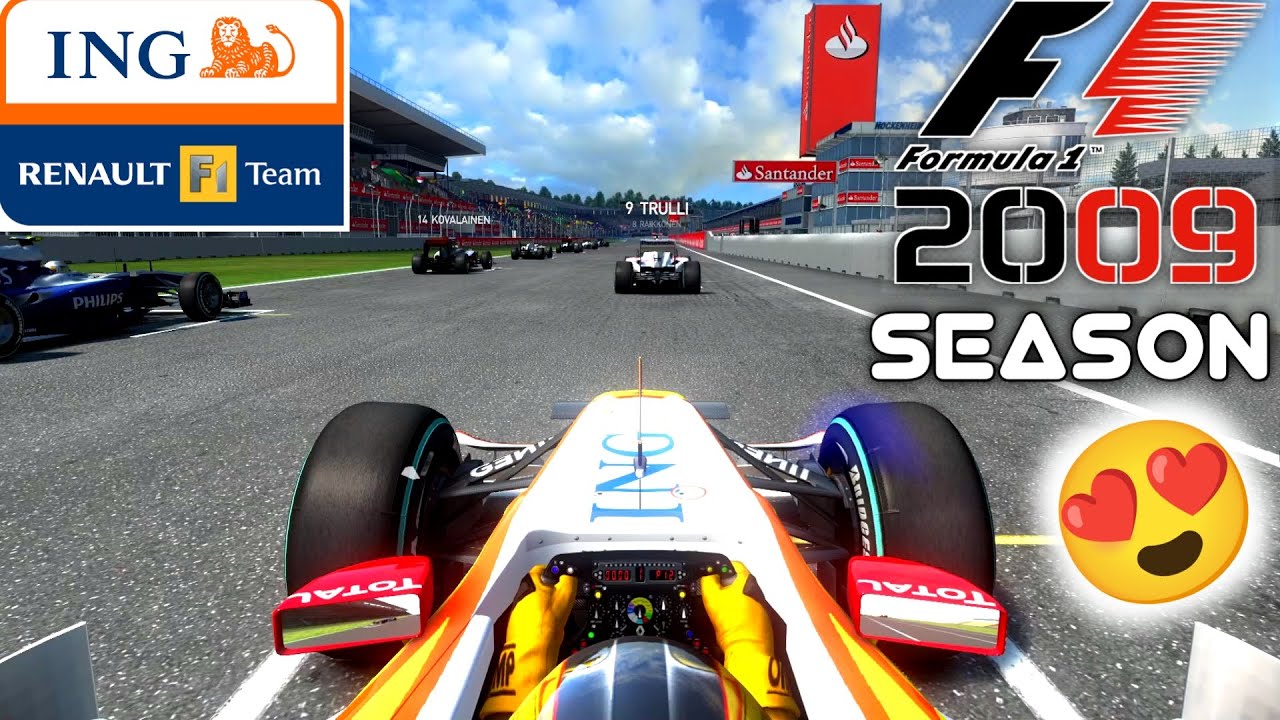 F1 2010 REMASTERED MOD 2009 SEASON | Fernando Alonso Renault ING | Hockenheim Circuit PC Gameplay
