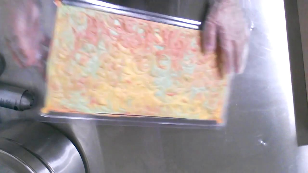 Unmolding cold process soap from a Milky Way big tray rectangle soap mold 16 bars