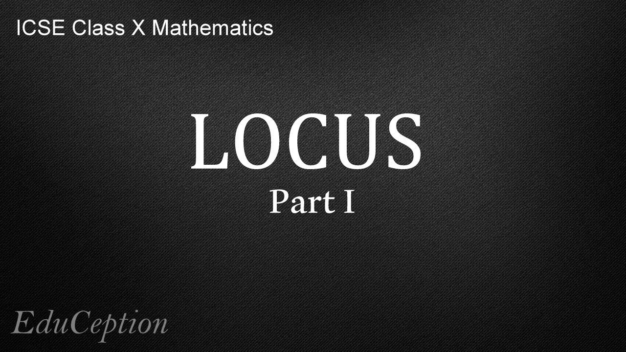LOCUS Part I: Introduction & Concepts