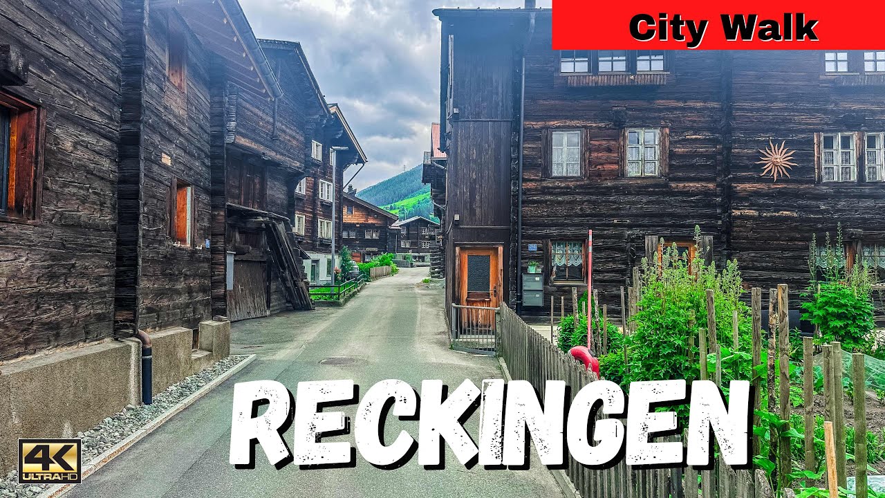VILLAGE TOUR in a charming Swiss Mountain Village | RECKINGEN in GOMS SWITZERLAND