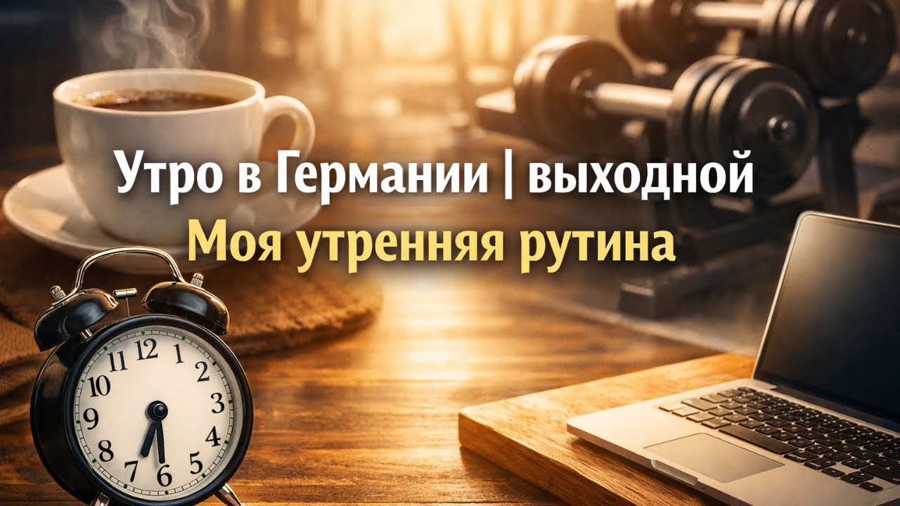 Моя утренняя рутина в Германии в выходной день | начинаю утро в 6:30 | спорт, фокус, спокойствие