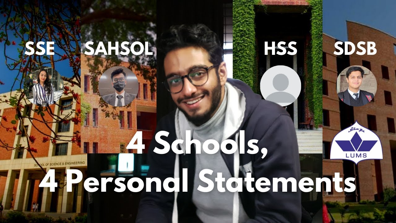 4 Personal Statements from 4 Schools at LUMS | Getting into LUMS