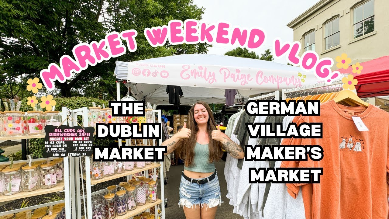 Market Weekend Vlog 🪩👻🌷 The Dublin Market + German Village Maker's Market