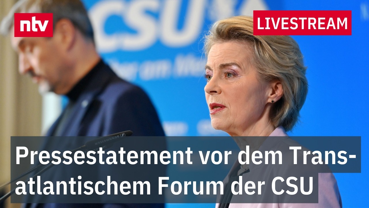 LIVE: Pressestatements vor Transatlantischem Forum der CSU, u.a. mit Nato-Generalsekretär Mark Rutte