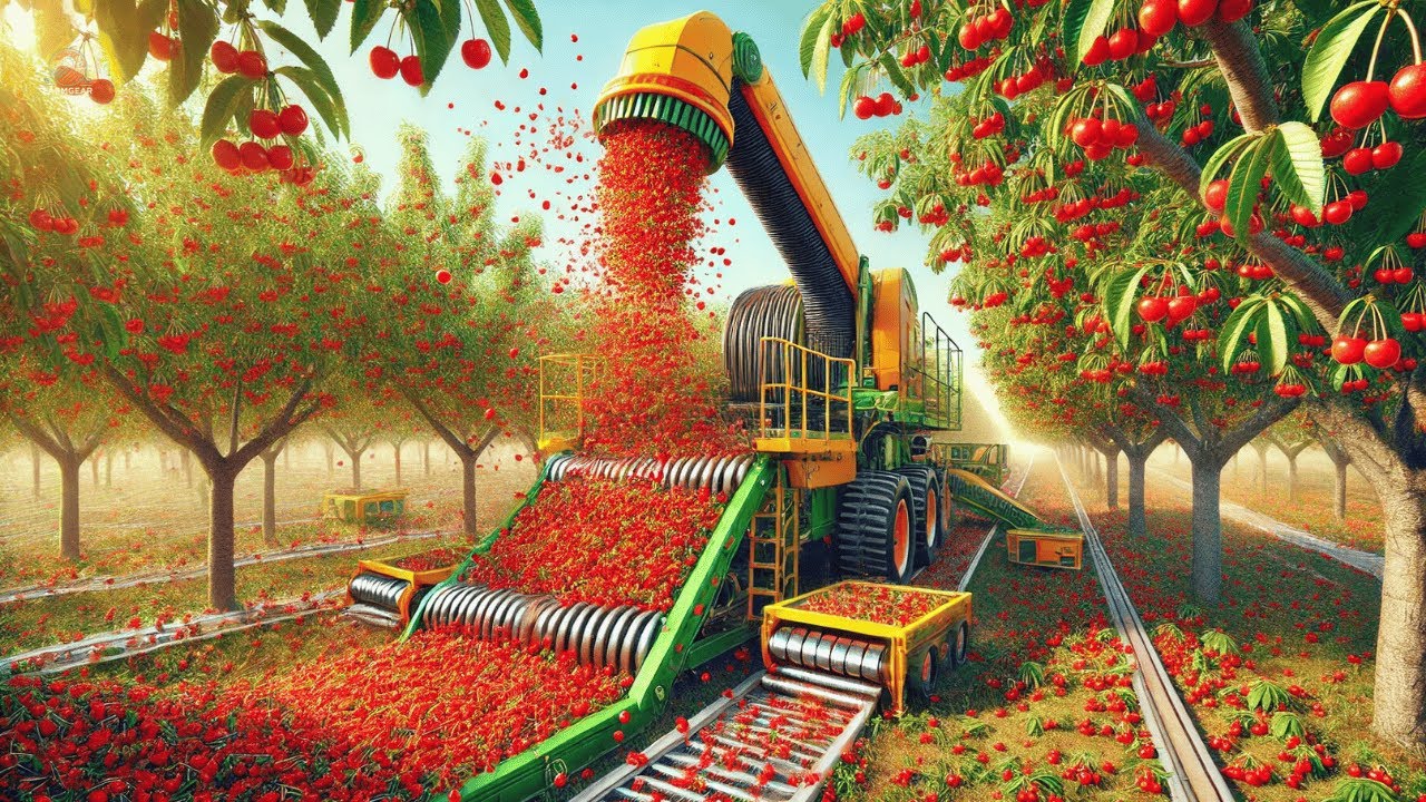 MILLIONS of TONS of Cherry Harvested in Michigan Every Year? | Farming Documentary