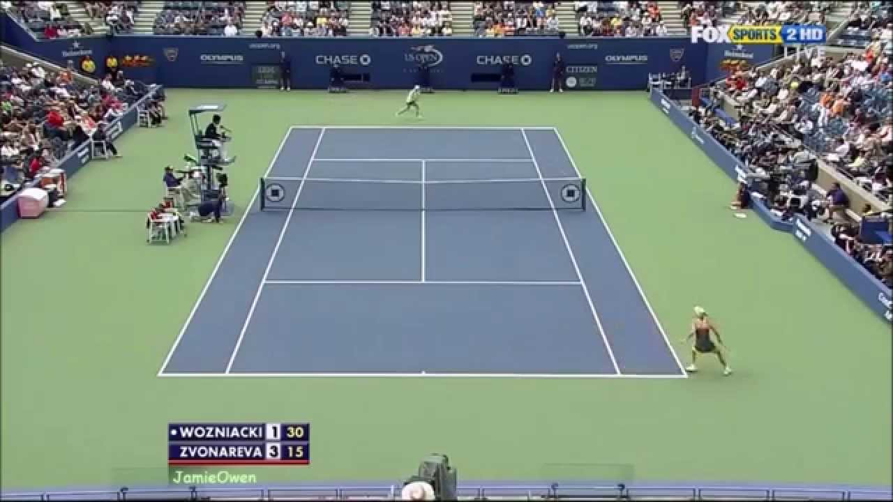 Caroline Wozniacki vs Vera Zvonareva 2010 US Open Highlights