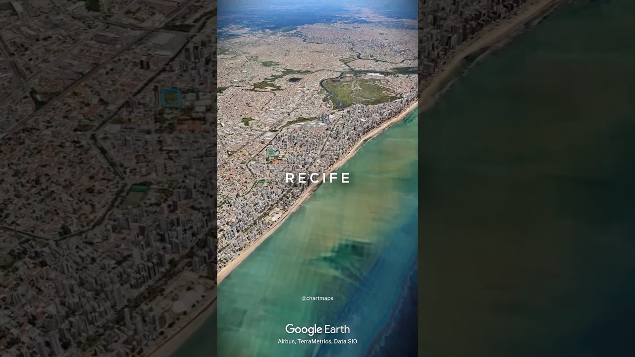 Um pouco da fabulosa capital pernambucana, Recife! #recife #pernambuco #nordeste #googleearth