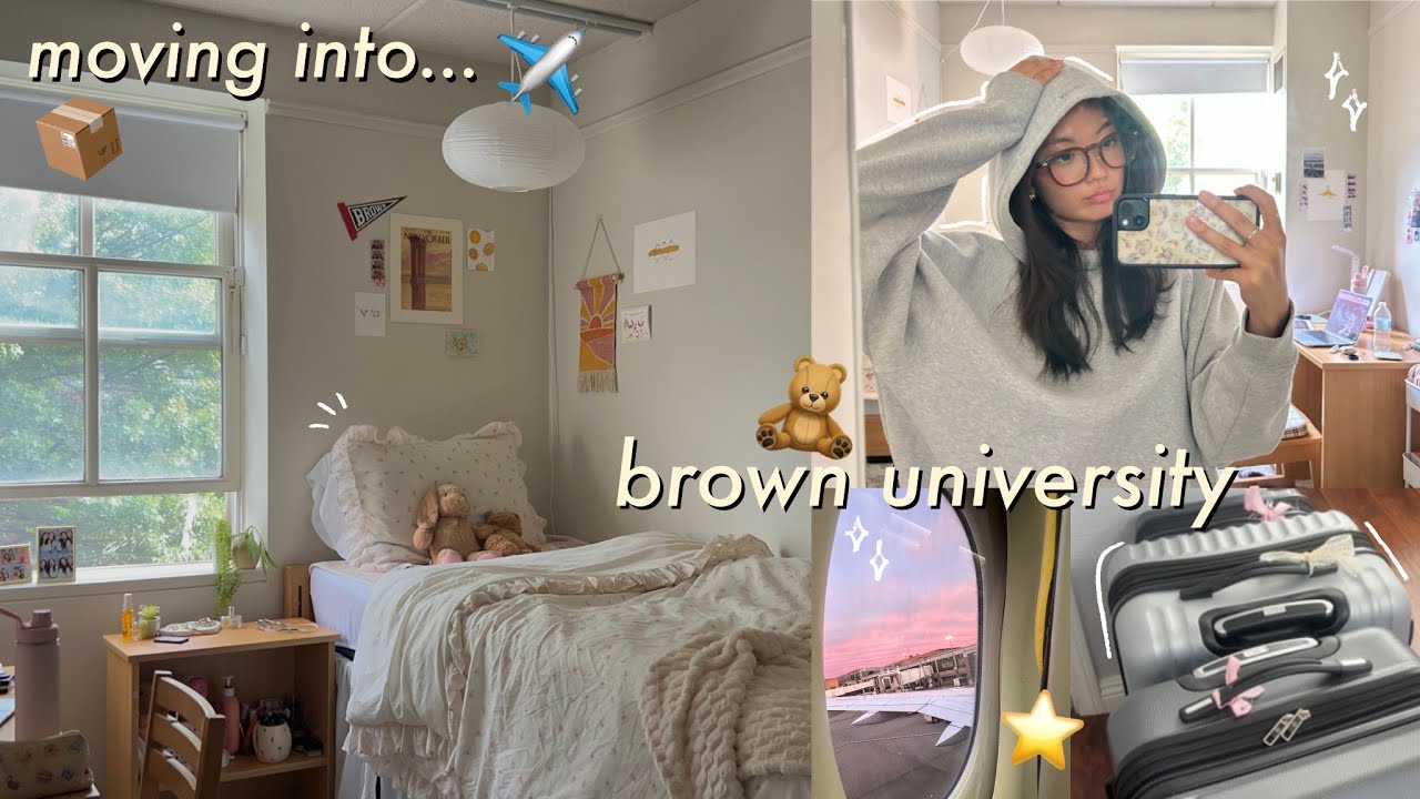 MOVING INTO BROWN UNIVERSITY 🧸🪴 | junior year move in vlog