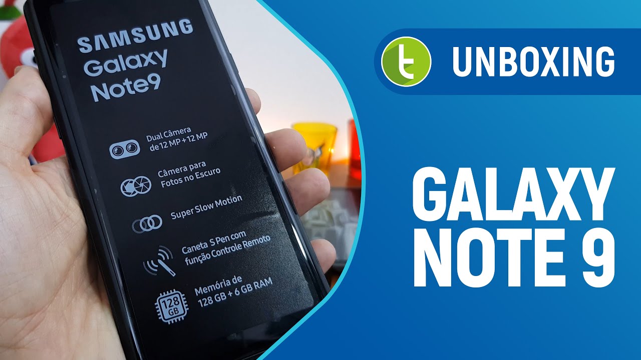 Galaxy Note 9: unboxing detalhando câmera com IA e sistema de resfriamento