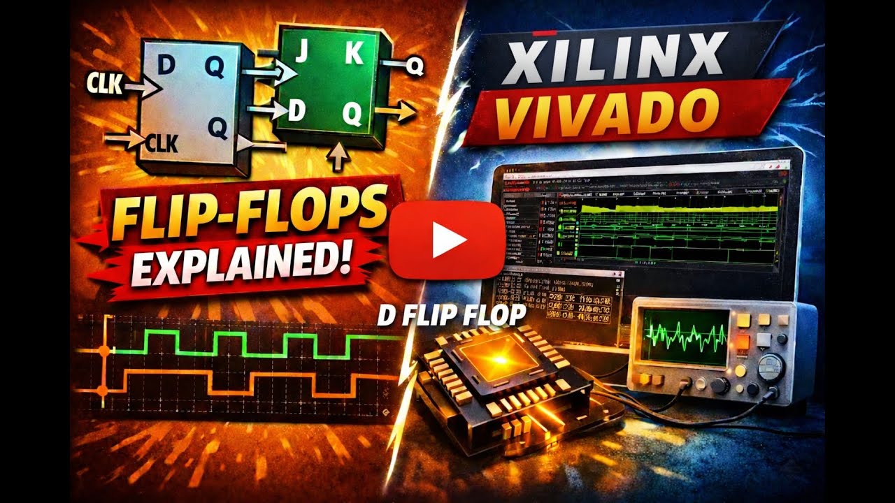 D Flip-Flop Explained | Truth Table, Timing Diagram & Vivado Simulation