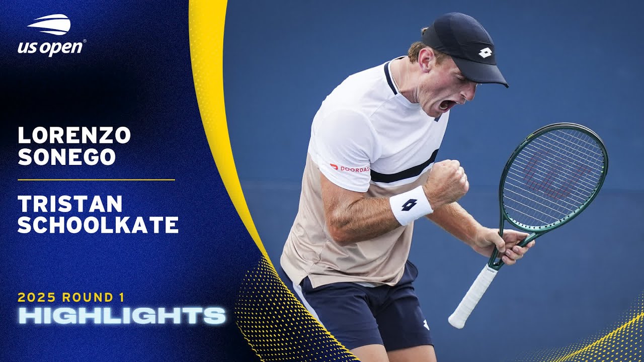 Lorenzo Sonego vs. Tristan Schoolkate Highlights | 2025 US Open Round 1