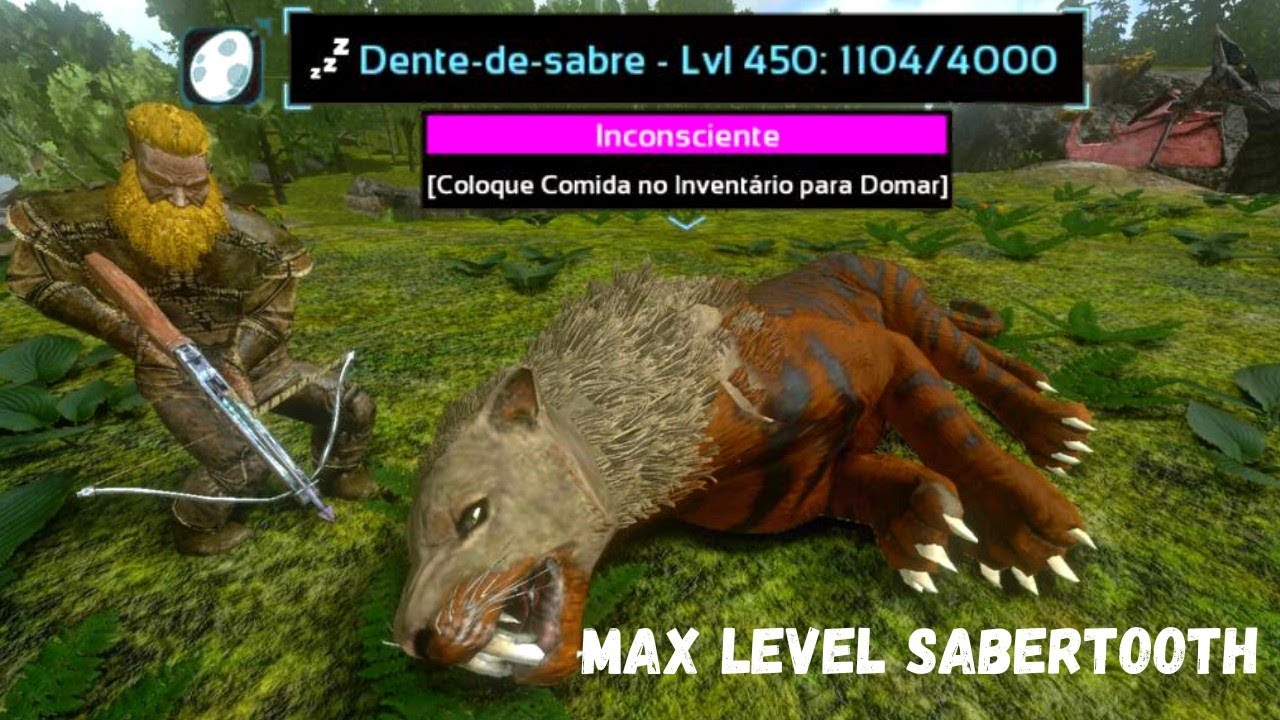 MAX LEVEL SABERTOOTH TAMING!! |ARK SURVIVAL EVOLVED MOBILE EP14 S1 (domando tigre level máximo)