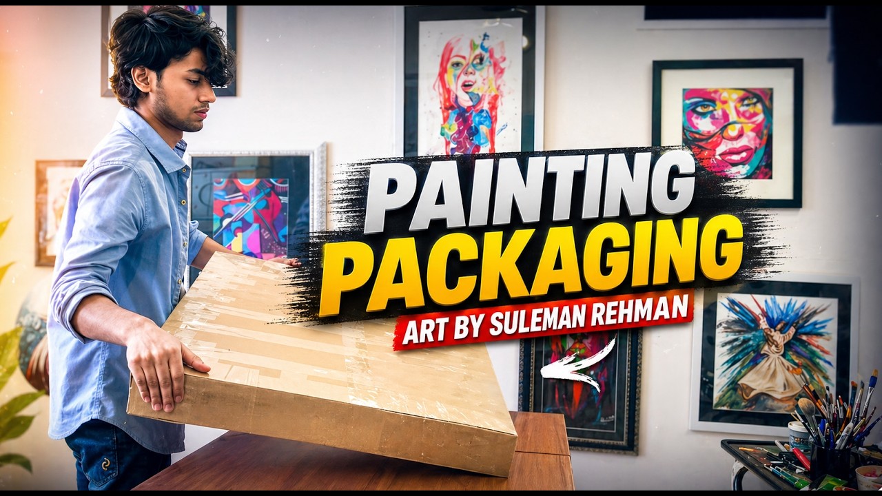 How to do packaging of glass framed painting | Full Artwork Packaging Tutorial