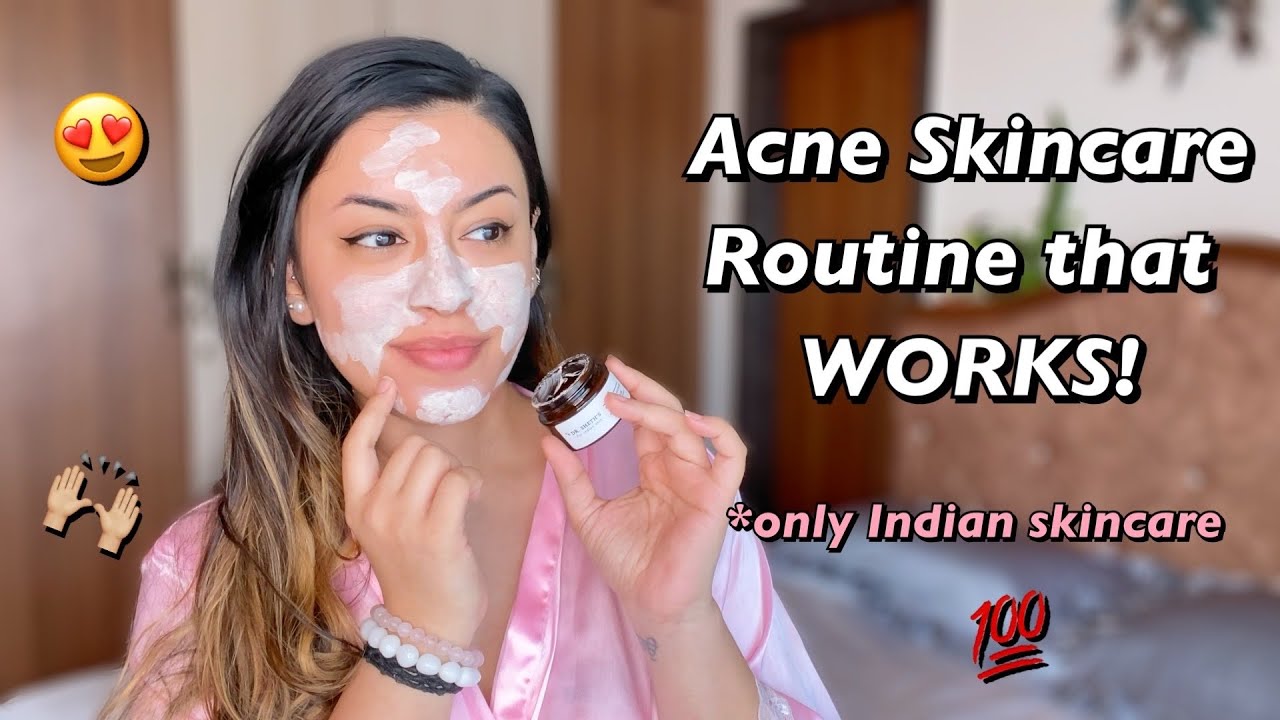 Acne Skincare Routine to Reduce Pimples & Pigmentation 🙋🏻‍♀️ Only Indian Skincare 😍 Preiti Bhamra
