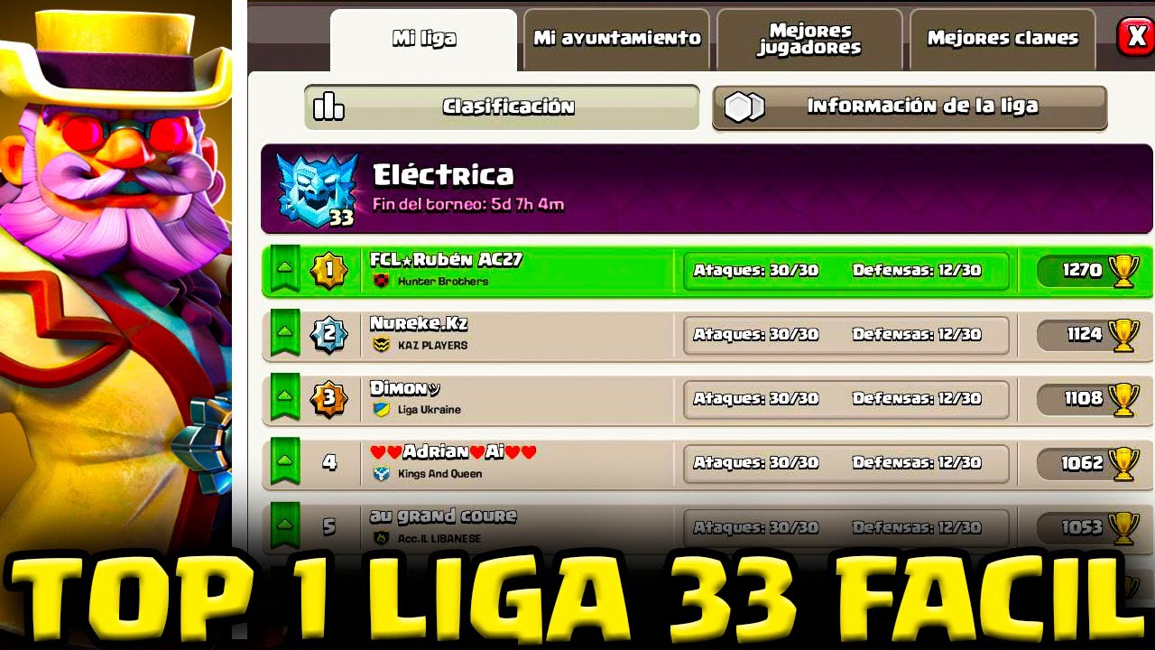 ASI ES COMO HE QUEDADO TOP 1 DE LIGA 33 (¡NUEVAS LIGAS!)