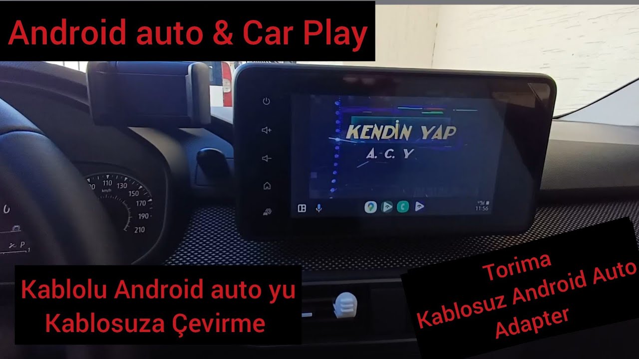 Kablolu Android Auto yu Torima usb Adaptör ile Kablosuz Bağlantıya Çevirme Sandero Stepway III