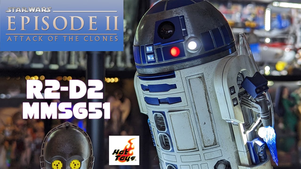 Обзор распаковки дроида R2-D2 от Hot Toys Star Wars Attack Of The Clons в масштабе 1/6 (MMS651) D...