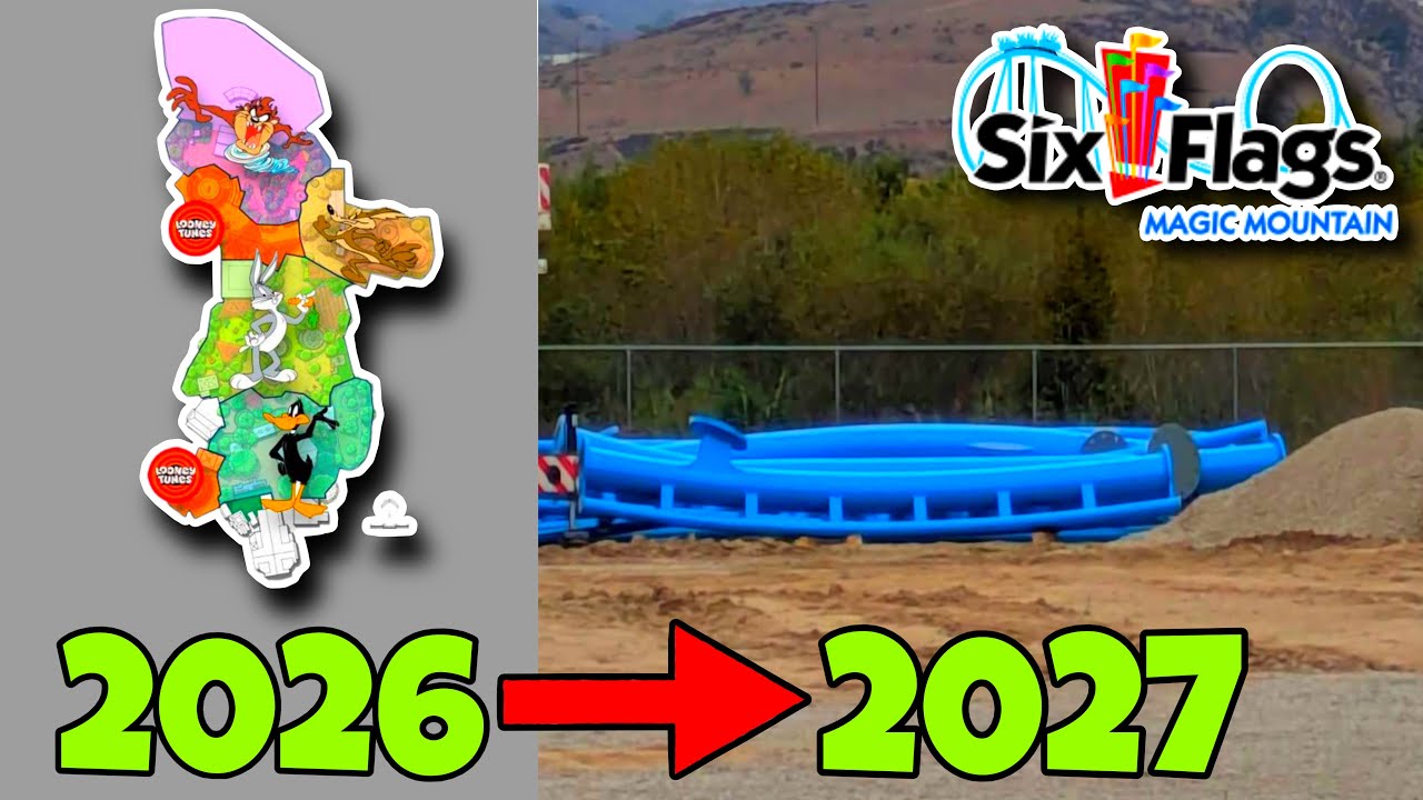 Six Flags Magic Mountain 2026 Looney Tunes Land & 2027 World-Class Coaster Plans!