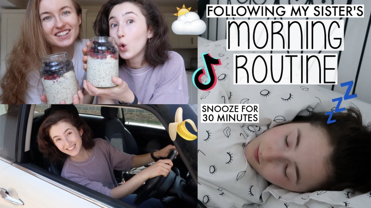 I FOLLOWED MY SISTER’S WORK MORNING ROUTINE 🚗 | PRODUCTIVE POWER HOUR?