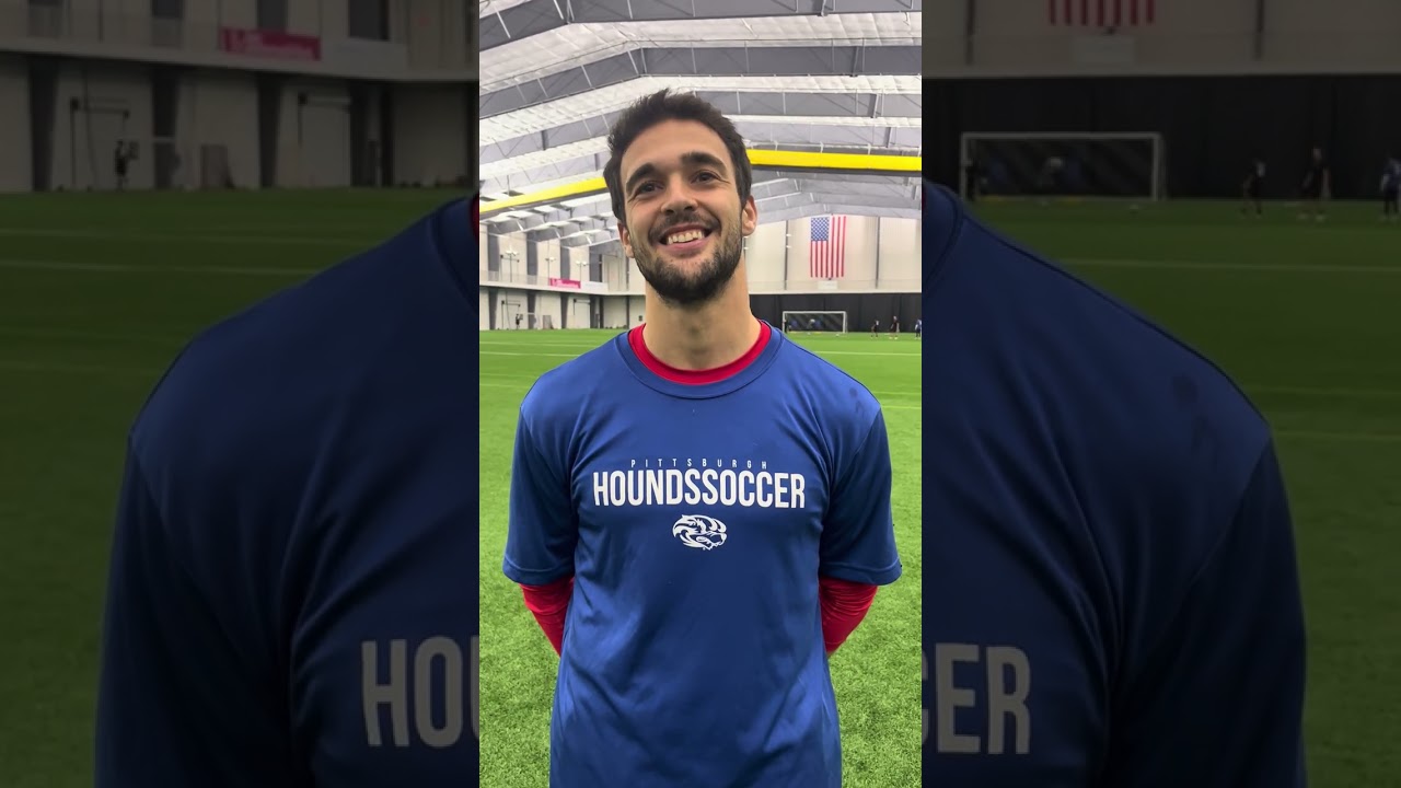 Riverhounds GK Nico Campuzano following 2-1 preseason win vs Loudoun United FC