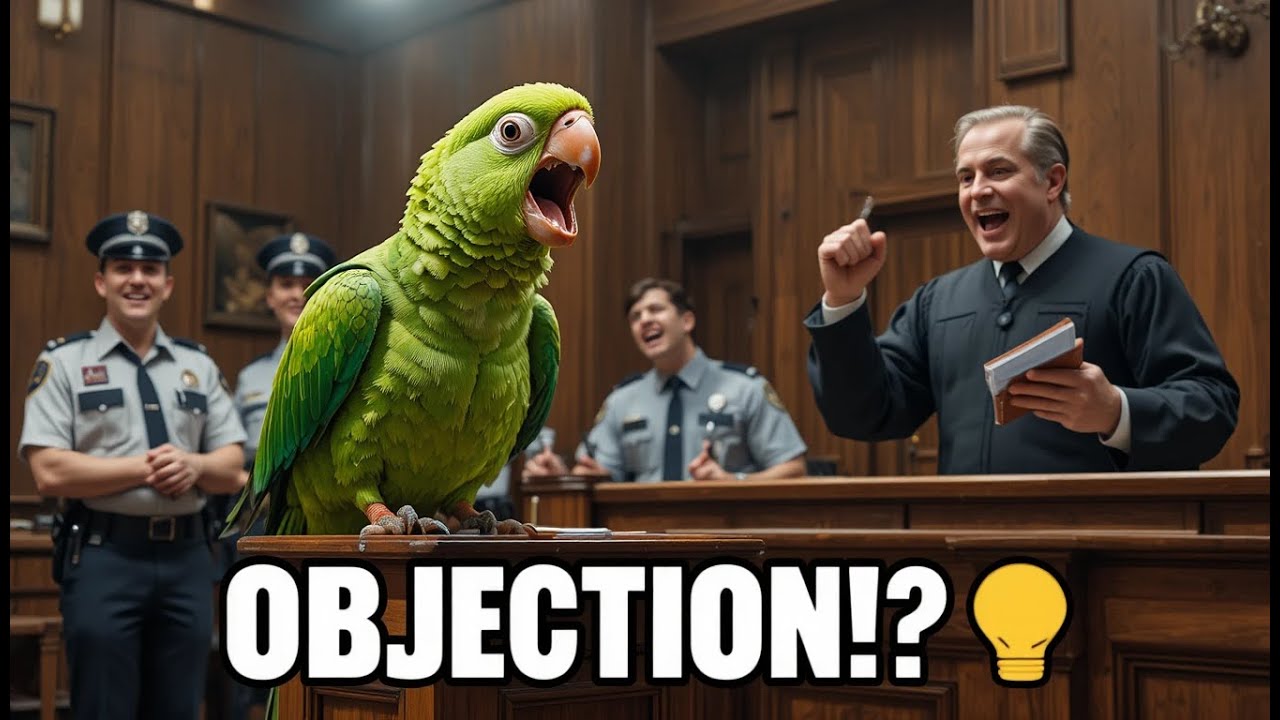 Parrot Takes Over Court: Interrupts Judge With a Loud ‘OBJECTION!’ 😂🔥 | Cops Laugh Nonstop