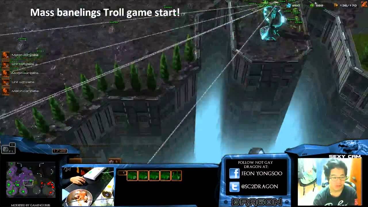 [SC2-Hots] Dragon troll with mass baneling:)