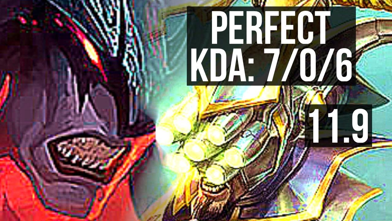 AATROX vs MASTER YI (MID) | 7/0/6, Godlike, 300+ games | KR Master | v11.9