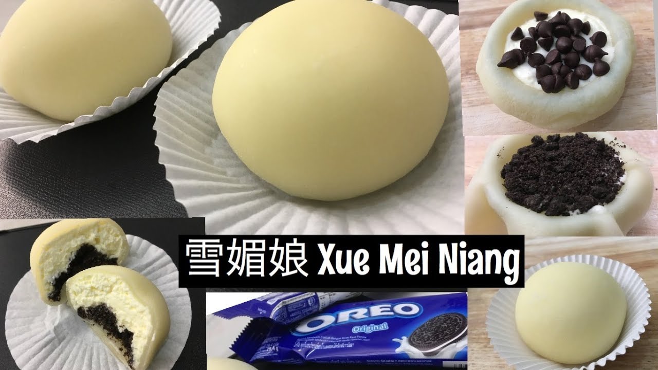 巧克力粒/奧利奧 雪媚娘大福 | Cream-filled Snow Mochi Balls | Chocolate Chips/ OREO Flavours | 4K
