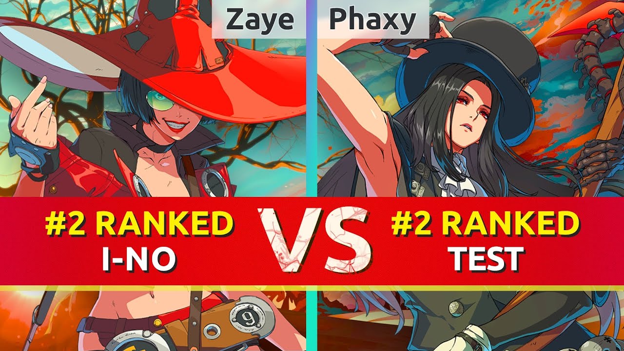 GGST ▰ Zaye (#2 Ranked I-No) vs Phaxy (#2 Ranked Testament). High Level Gameplay
