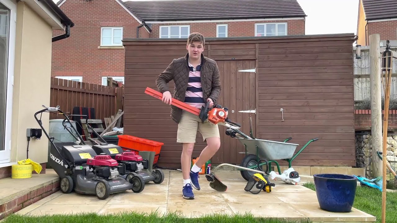 The Equipment I use to run my Gardening business at 16