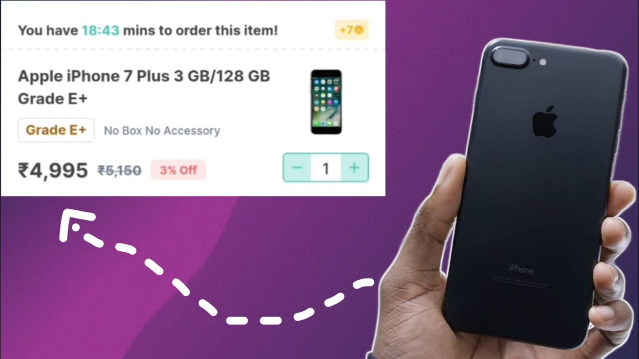 i phone 7 plus 3gb /128gb grade - E+ from cashify super sale #iphone7plus #unboxingarmy