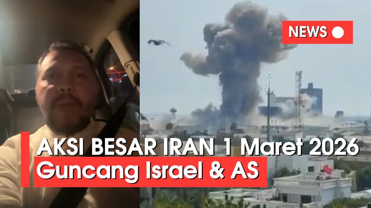 AKSI BESAR IRAN 1 Maret 2026 : Guncang Israel & Pangkalan AS di Timteng: Qatar, Bahrain, UEA Membara