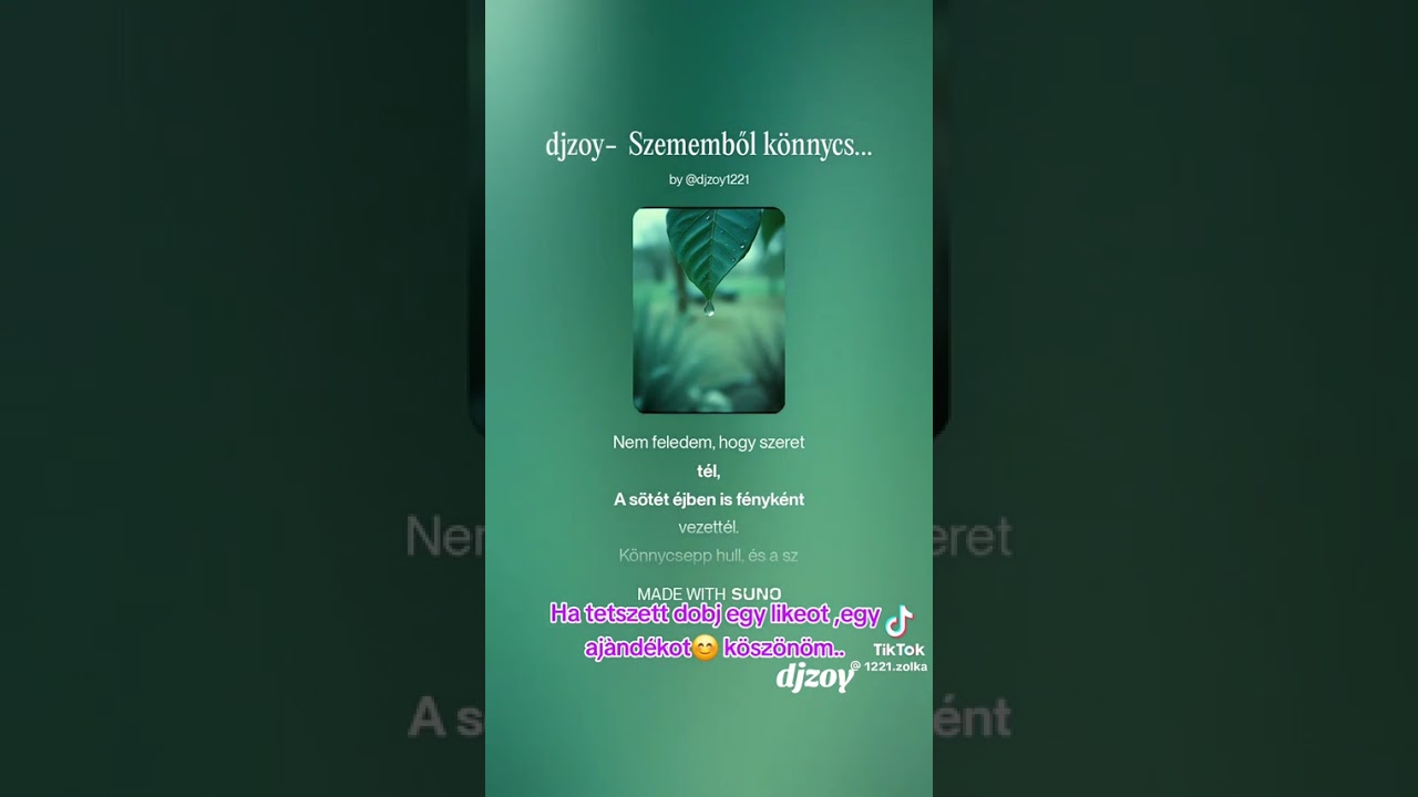 Szememből könnycsepp hull 